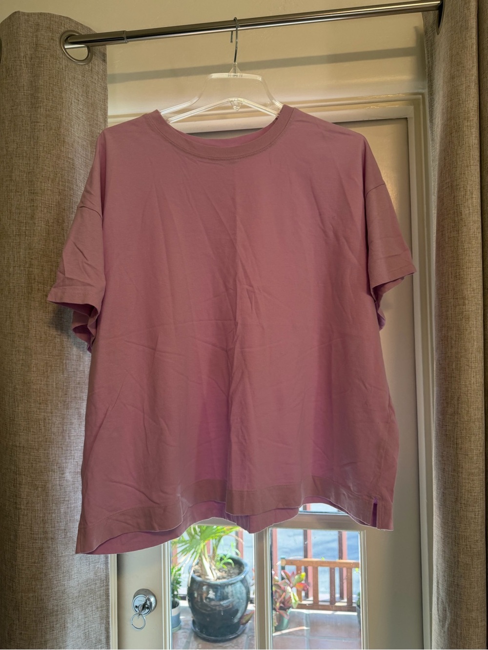 Old Navy Mauve Pink Relaxed Short-Sleeve Tee